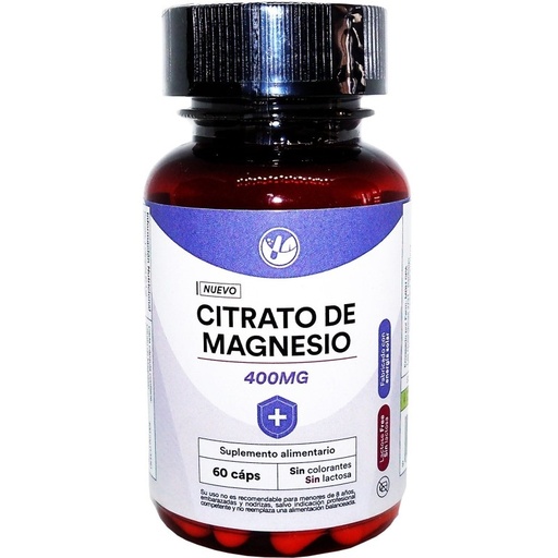 [9038199206638] Citrato de Magnesio 400 mg 60 Cápsulas Natural Farm