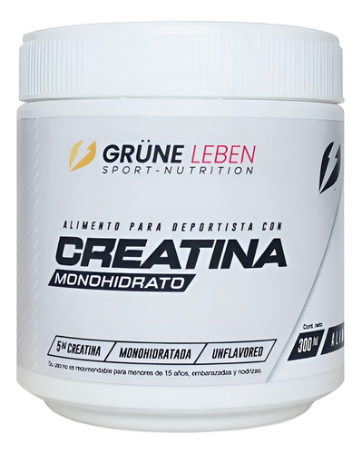 [0900300200029] Grune Leben 300 g Creatina Sin Sabor Monohidratada