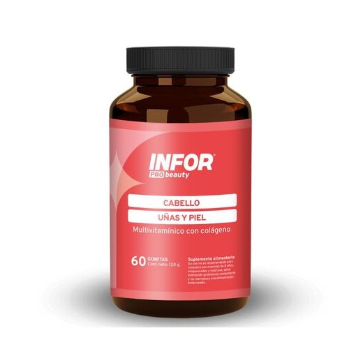 [7804918453414] Infor Pro Beauty Cabello Uñas y Piel 60 Gomitas Prater
