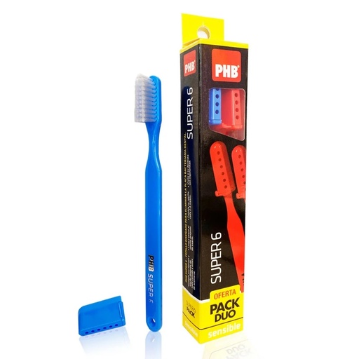 [7805163000361] PHB Super 6 Sensible Pack Duo 2 Cepillos de Dientes Dentaid