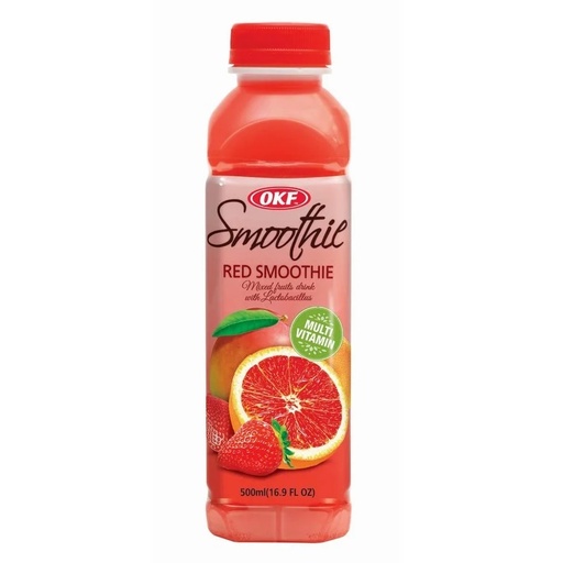 [884394007872] OKF Red Smoothie Bebida Mezcla de Frutas con Vitaminas y Probióticos 500 mL