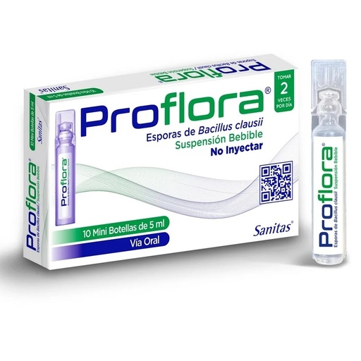 [7800038000361] Proflora Suspensión Oral 10 Mini Botellas 5mL Sanitas