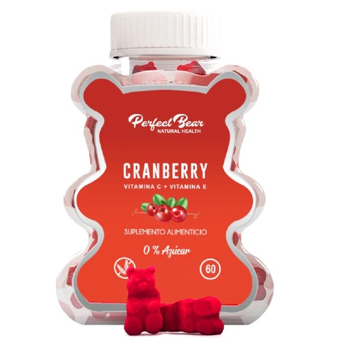 [7371869652802] Cranberry+ Vit C + Vit E 60 Gomitas Perfect Bear
