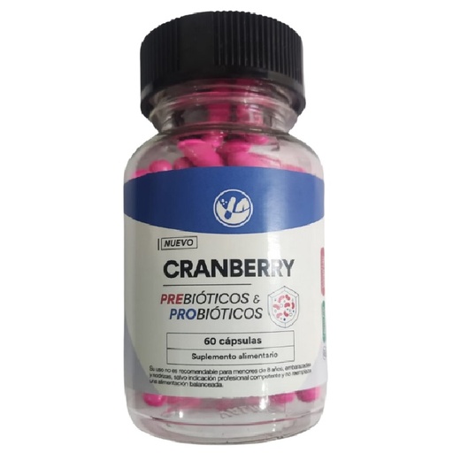 [9027651891109] Cranberry Prebióticos y Probióticos 60 Cápsulas Natural Farm