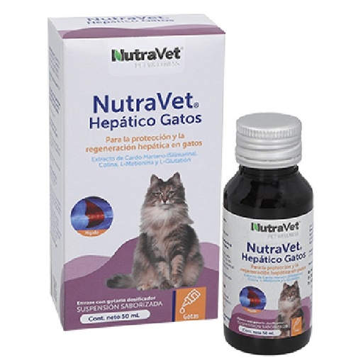 [7809576419499] Nutravet Hepático Gatos Suspensión Saborizada 50 mL