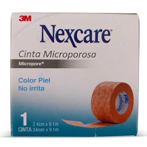 [7702098004184] Nexcare Micropore Cinta Microporosa Color Piel 2,4 cm x 9,1 m 3M
