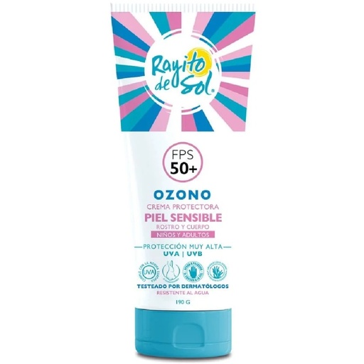 [7804907972292] Rayito de Sol Ozono Piel Sensible Fps 50+ Bloqueador 190 g