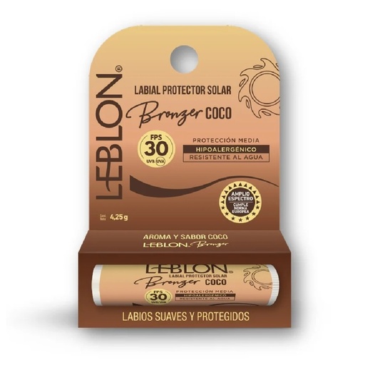 [7800004005987] Leblon Protector Labial Bronzer Coco FPS 30 4,25 g Maver