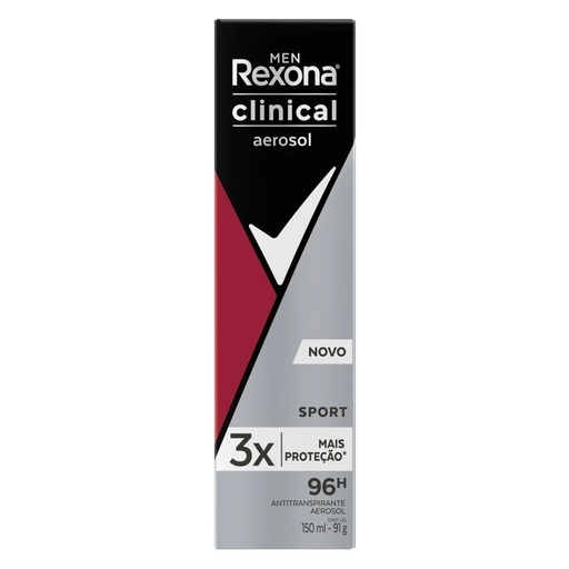 [7891150068735] Rexona Clinical Sport Strength Antitranspirante Aerosol 150 mL Unilever