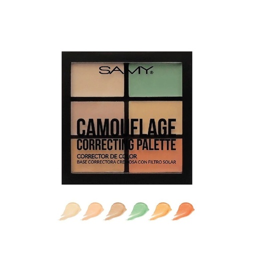 [7703378012967] Samy Paleta Camouflage Corrector de Color Cremoso 6 Colores