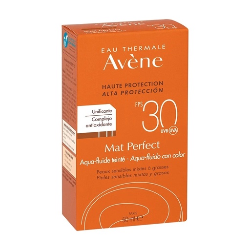 [3282770104615] Avène Mat Perfect con Color Bloqueador Rostro Matificante FPS 30 50 mL Pierre Fabre