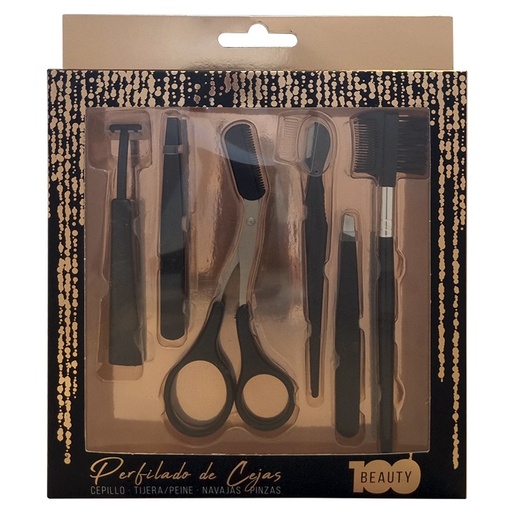 [7805633026327] Set Accesorios Perfilado de Cejas 6 piezas Beauty 100