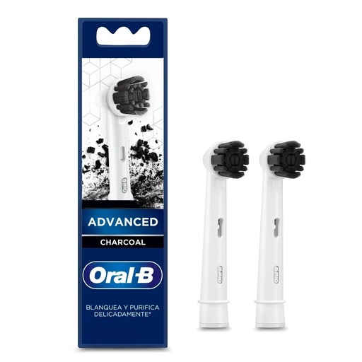 [4210201407058] Oral-B Advanced Charcoal 2 Repuestos de Cepillo Eléctrico P&G
