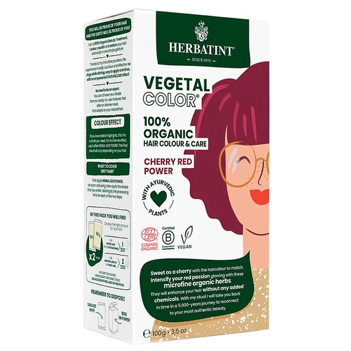 [8016744803076] Herbatint Cherry Red Power Henna Temporal 100 g