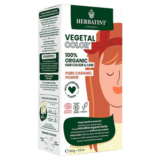 [8016744803052] Herbatint Pure Caramel Power Henna Temporal 100 g