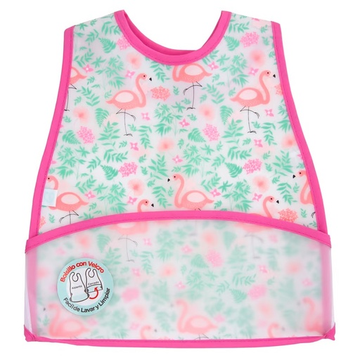 [7804995101307] Bambino Babero Impermeable con Bolsillo con Velcro