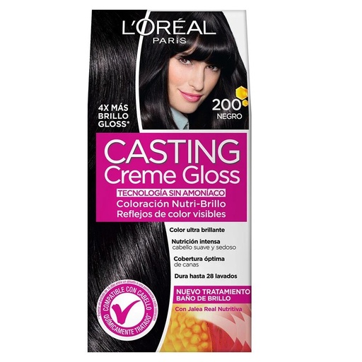 [7896014188031] Casting Creme Gloss 200 Negro Tintura Temporal L'oreal