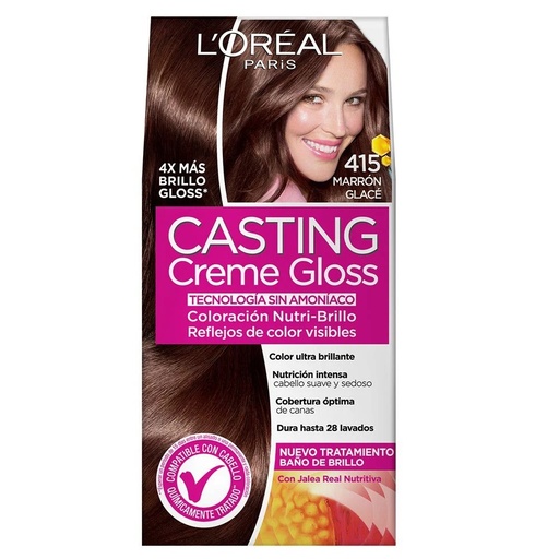 [7896014184477] Casting Creme Gloss 415 Marrón Glasé Temporal L'oreal