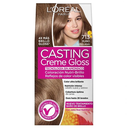 [7896014184507] Casting Creme Gloss 713 Rubio Avellana Temporal L'oreal