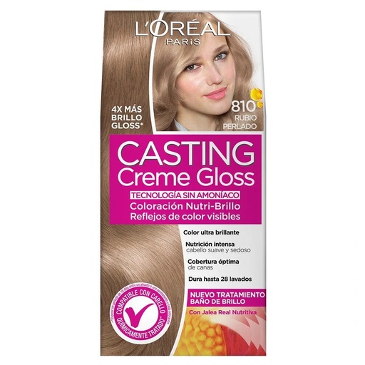 [7896014184439] Casting Creme Gloss 810 Rubio Perlado Temporal L'oreal