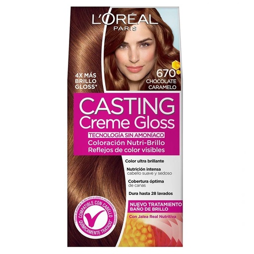 [7899706135887] Casting Creme Gloss 670 Chocolate Caramelo Tintura Temporal L'oreal