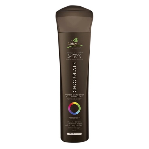 [7709990444940] Naissant Shampoo Matizante Chocolate Tono Sobre Tono sin Sal 300mL