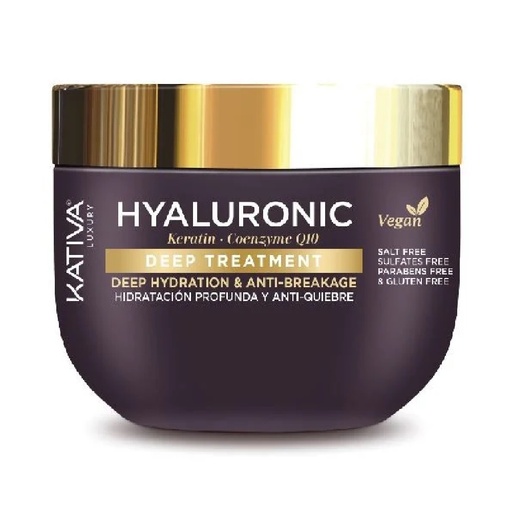 [7750075060715] Kativa Crema Tratamiento Hyaluronic Keratina Co Q10 300 mL