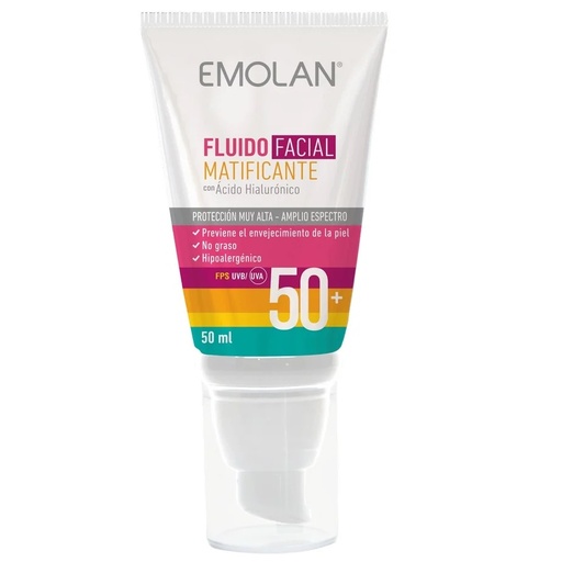 [7800004005482] Emolan Fluido Facial Matificante FPS 50+ 50 mL