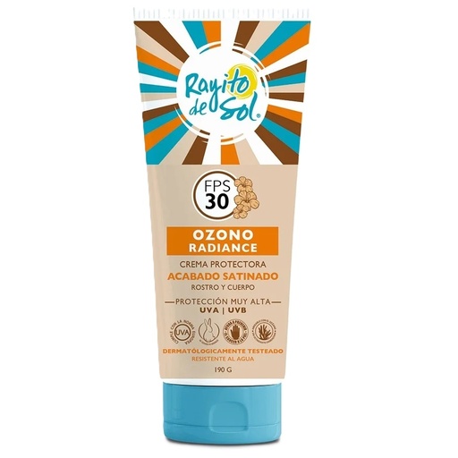[7804907992511] Rayito de Sol Ozono Radiance FPS 30 Bloqueador Solar 190 g