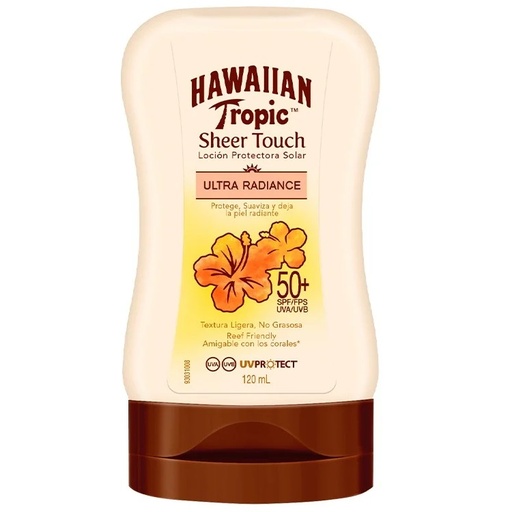 [075486088620] Hawaiian Tropic Sheer Touch Ultra Radiance FPS 50+ Protector Solar 120 mL