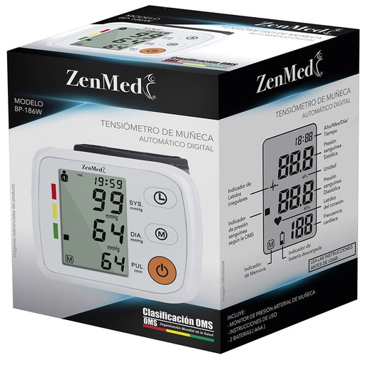 [7804669530013] Tensiómetro de Muñeca Automático BP-186W Zenmed