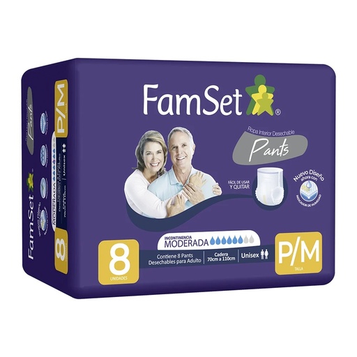 [7805633026877] Family Set Pants Talla P/M 8 Unidades Unisex