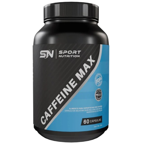 [737186232771] SN Sport Nutrition Caffeine Max Cafeína 200 mg 60 Cápsulas