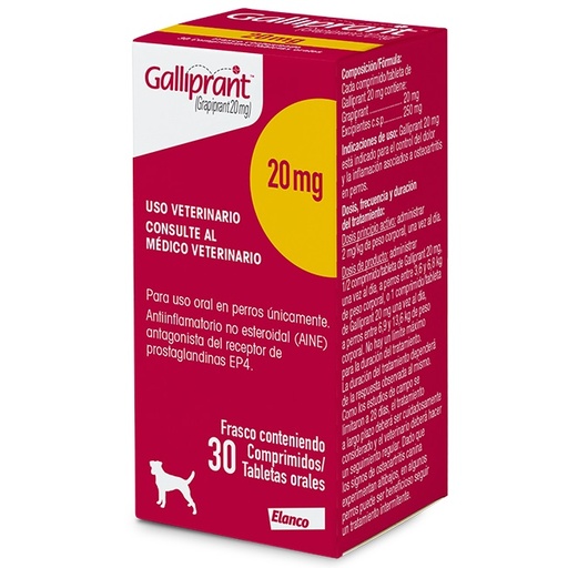 [5420036980278] Galliprant 20 mg 30 Comprimidos Elanco