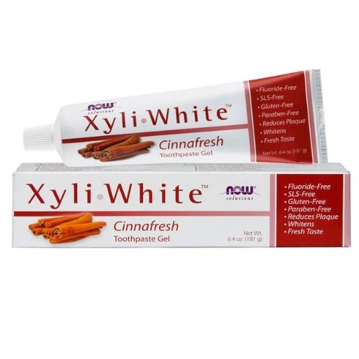 [733739080929] Xyli White Cannelle Gel Dental Canela Sin Flúor 181 g Now