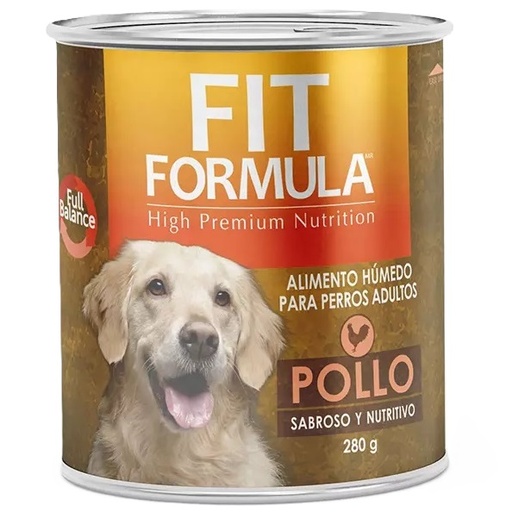 [7800006006425] Fit Formula Perro Adulto Alimento Húmedo Pollo Lata 280 g
