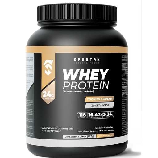 [7804676660680] Whey Protein Cookies & Cream 907 g Spartan