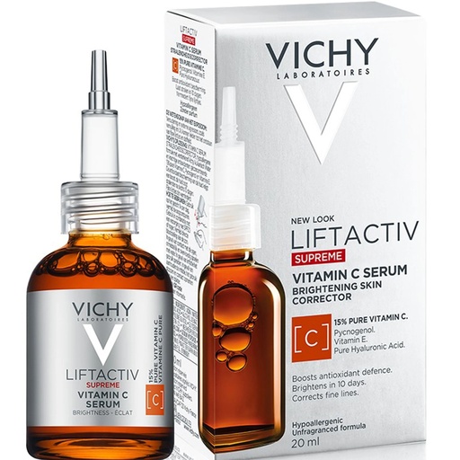 [3337875796583] Liftactiv Supreme Serum Concentrado Antioxidante & Antifatiga - Vitamina C / Ac. Hialurónico 20 mL Vichy
