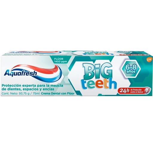 [7804900000664] Aquafresh Big Teeth 6-8 años Pasta Dental 94 g GSK