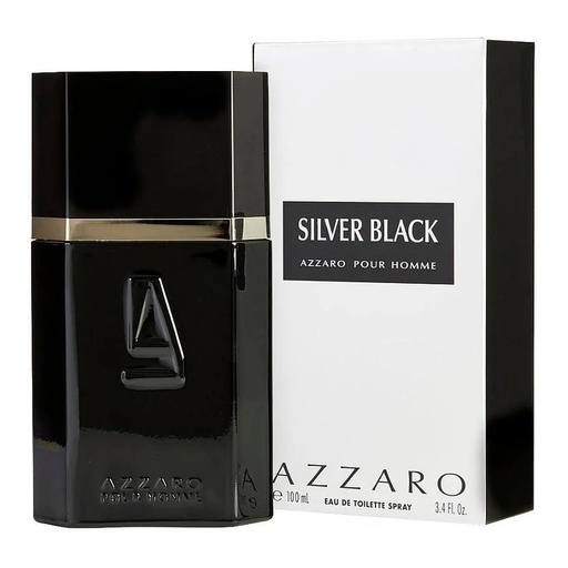 [3351500011551] Azzaro Silver Black Pour Homme Eau De Toilette Spray 100 mL
