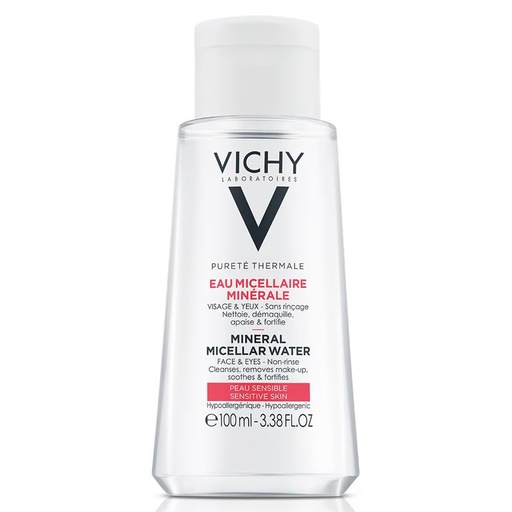 Pureté Thermale Agua Micelar Mineral Desmaquillante Rostro y Ojos Piel Sensible 100 mL Vichy