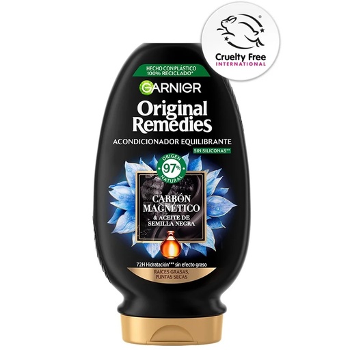 [3600542512220] Garnier Original Remedies Carbón Magnético Acondicionador Equilibrante 250 mL L'Oréal