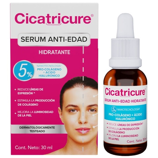 [7804651937608] Cicatricure Sérum Anti-Edad Hidratante 30 mL Genomma Lab