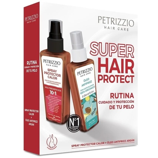[7804907995338] Super Hair Protect Set Spray Protector de Calor + Óleo Antifrizz Petrizzio