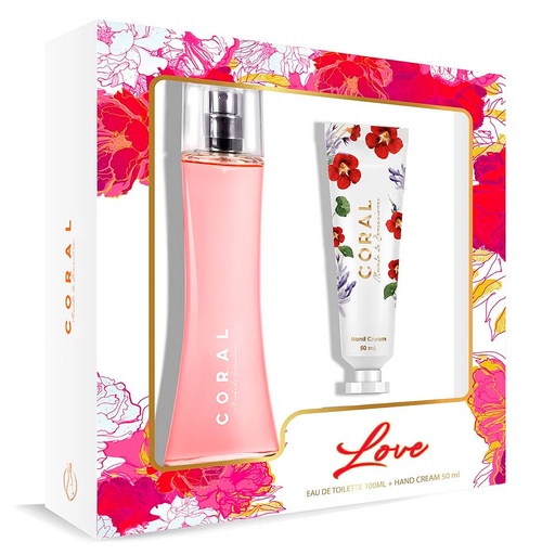 [7804902048046] Coral Love Estuche Eau de Toilette 100 mL + Crema de Manos 50 mL Davis