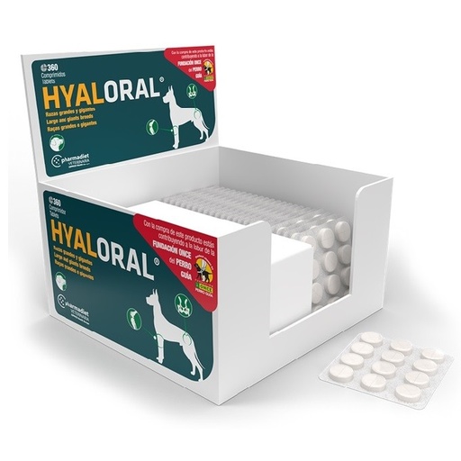 [HYALOGR12] Hyaloral Raza Grande/Gigante Perro Blíster 12 Comprimidos 20 kg Pharmadiet