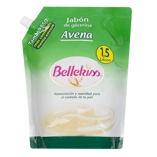 [7804945051263] Bellekiss Jabón Líquido de Glicerina Avena 1,5 L