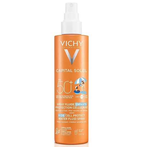 [3337875810838] Capital Soleil Kids Spray Invisible de niños FPS 50+ 200 mL Vichy
