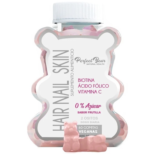 [7811594992410] Hair, Nail & Skin 60 Gomitas 0% Azúcar Perfect Bear
