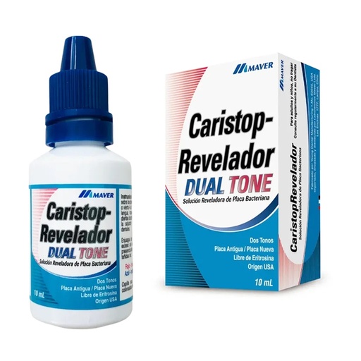 [7800004508648] Caristop Revelador de Placa Dual Tone 10 mL Maver
